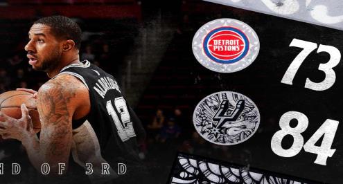 ديروزان يقود سبيرز إلى الفوز على بيستونز بدوري السلة الأمريكي 